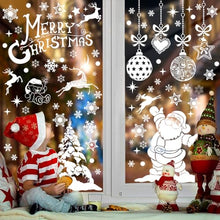 Carica l&#39;immagine nel visualizzatore di Gallery, Multper 236 Vetrofanie Natalizie, DIY Decorazioni Natalizie, Riutilizzabili Addobbi Natalizi, Adesivi Natale PVC, Bianche Statico Adesivi Natalizi per Finestre, Fiocco di Neve, Renna, Babbo Natale