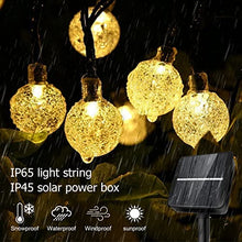 Carica l'immagine nel visualizzatore di Gallery, Auting Catena Luminosa Esterno Solare, 6.5 m, 30 LED, per esterni, 8 modalità, sfere di cristallo, catena luminosa solare per giardino, terrazza, balcone, matrimonio
