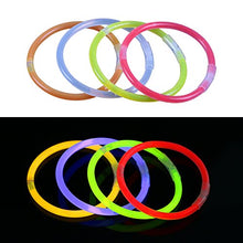 Carica l&#39;immagine nel visualizzatore di Gallery, Vicloon 100 Pezzi Braccialetti Luminosi Fluorescenti Glow Stick,Colori Glow2