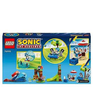 LEGO 76990 Sonic the Hedgehog Sfida della Sfera di Velocità di Sonic, Costruzioni Giocattolo con 3 Personaggi e la Figura di Moto Bug Badnik, Giochi per Bambini, Bambine, Ragazzi e Ragazze dai 6 Anni
