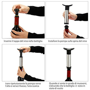 Bedee Salvavino pompa + 5 Tappi incluso, Pompa di Aspirazione in... - Ilgrandebazar