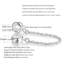 Carica l&#39;immagine nel visualizzatore di Gallery, GW autentico 925 argento Sterling catena di sicurezza con due tappi perline... - Ilgrandebazar
