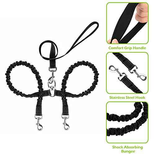 Pecute Guinzaglio Doppio per Cani Estendibile e Riflettente, con... - Ilgrandebazar