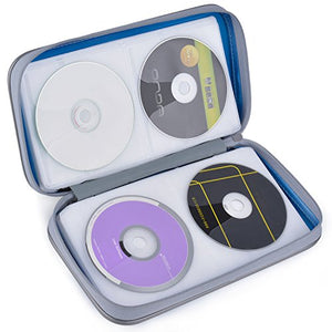 Porta CD,Coofit Custodie CD/DVD Borsa CD Wallet Protettiva Portatile di blu