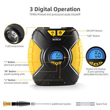 Carica l&#39;immagine nel visualizzatore di Gallery, WindGallop Compressore Portatile per Auto Digital Gonfiatore Elettrico...