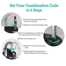 Carica l'immagine nel visualizzatore di Gallery, Lucchetto a Combinazione (3 pezzi),Joyguard a a 4 Nero