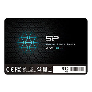 Silicon Power SSD 512GB 3D NAND A55 SLC Cache Performance Boost 2.5 Pollici...