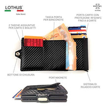 Carica l'immagine nel visualizzatore di Gallery, LOTHUS Porta Carte Di Credito Slim RFID 2a Generazione Portafoglio Uomo...