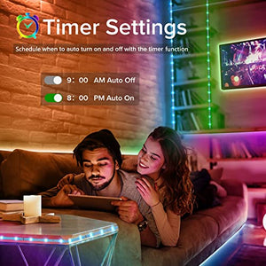 Striscia Led, Luci Led camera da letto 10 Metri, Led Striscia con 40 Tasti Telecomando Controller Bluetooth, Luci Led rgb Funzione Musicale, Strisce led per Decorazioni Cucina Bar Festa
