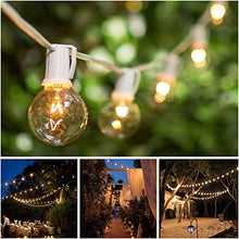 Carica l&#39;immagine nel visualizzatore di Gallery, Catene luminose Esterno,G40 50FT 27 lampadine luci all&#39;aperto Della Corda...
