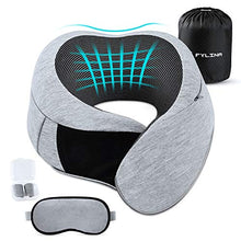 Carica l'immagine nel visualizzatore di Gallery, FYLINA Cuscino da Viaggio Memory Foam,Cuscino Cervicale Tightness...