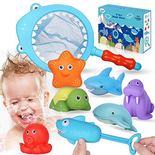 Lehoo Castle Giocattoli da Bagnetto per Bambini,8pcs Pupazzetti Il Bagno...