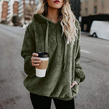 Carica l&#39;immagine nel visualizzatore di Gallery, Rcool Felpe Tumblr Ragazza, Felpa con Cappuccio Donna Caldo, 5XL, Army Green - Ilgrandebazar