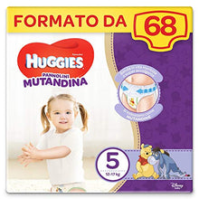 Carica l&#39;immagine nel visualizzatore di Gallery, Huggies Pannolino Mutandina, Taglia 5 (12-17 Kg), 2 Pacchi da 34 Pezzi