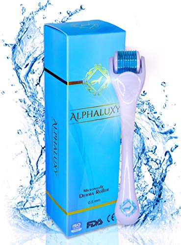 ALPHALUXY Dermaroller 0.5 mm - Microneedling Kit per Cicatrici Acne, Aumento... - Ilgrandebazar