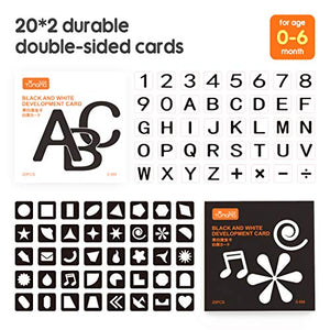 TUMAMA Bambino Alfabeto Flashcards Toys,Gioco di Carte educativo Black White... - Ilgrandebazar