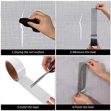 Carica l'immagine nel visualizzatore di Gallery, Nastro per Riparare Zanzariere Nastro Adesivo in Fibra di Vetro per Finestre Insetto, 5cm x 200cm(Grigio)