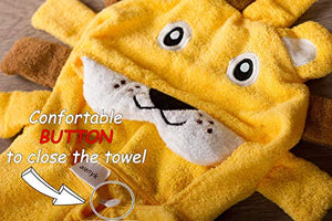 alenyk Asciugamano Accappatoio Leoncino Per Bambini da Bagno 100% Cotone... - Ilgrandebazar