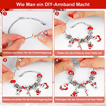 Carica l'immagine nel visualizzatore di Gallery, WEVOL Calendario Avvento 2023 Bambina Natale Ragazze Calendario dell'avvento Gioielli Fai da Te Artigianato Regali 5-12 Anni Braccialetti con Ciondoli Regalo di Natale Ragazze 5 6 7 8 9 10 11 12 Anni
