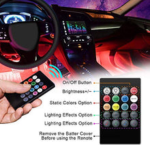 Carica l'immagine nel visualizzatore di Gallery, Luci LED Interne Auto, 4 Strisce 48 Lampadine Multicolore Impermeabili, Kit...