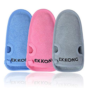 EKKONG 2 Pezzi Guanto Esfoliante, per Peeling Naturale in Fibre grigio - Ilgrandebazar