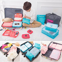 Carica l'immagine nel visualizzatore di Gallery, Organizer per Valigie Cubo di Viaggio, EASEHOME Impermeabile Fiore Blu Scuro