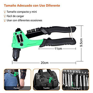 Pinza rivettatrice con 4 teste intercambiabili, manuale 40...