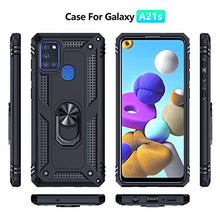 Carica l'immagine nel visualizzatore di Gallery, Oududianzi Cover per Samsung Galaxy A21s con 2 Pellicola in Vetro Nero