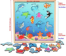 Carica l&#39;immagine nel visualizzatore di Gallery, TOWO Gioco da Pesca in Legno Magnetico – include 15 Sagome con... - Ilgrandebazar
