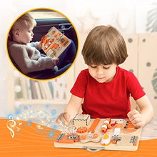 Carica l'immagine nel visualizzatore di Gallery, Joyreal Pannello Sensoriale Bambini Montessori - Busy Board Giochi Legno Montessori 1 2 3 Anni con Specchio Neonati Giocattoli Giochi Educativi Regalo per Bambini