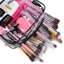 Carica l&#39;immagine nel visualizzatore di Gallery, 2Pcs Beauty Case da Viaggio, Cosmetici Trousse Trasparente, Kit Aereo Nero