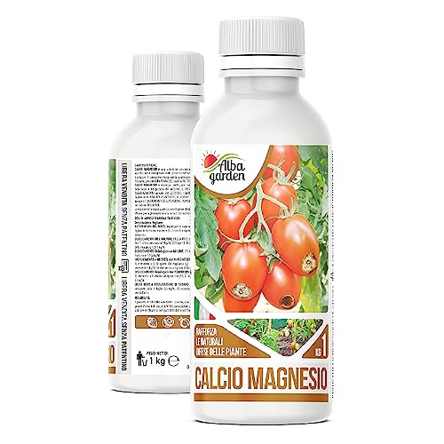 Albagarden - Calcio Per Pomodori Liquido Concime Orto Nitrato Di Calcio Fertilizzante Piante Cura Del Marciume Apicale Nero Alta Concentrazione Ricco In Magnesio Azoto Potassio Calcio Liquido x 1 Kg
