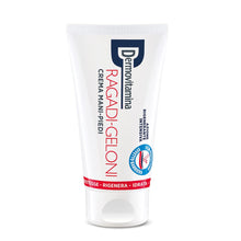 Carica l'immagine nel visualizzatore di Gallery, Ragadi Geloni Crema Mani e Piedi - Crema mani riparatrice e piedi secchi screpolati - Tratta i ragadi geloni con pantenolo e Vitamina E - 75 ml - Dermovitamina