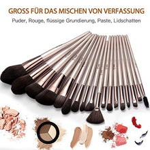 Carica l&#39;immagine nel visualizzatore di Gallery, Bestope Pennelli Make Up,Set di 18 da Trucco Champagne Gold
