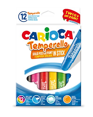 CARIOCA TEMPERELLO | 42738 - Tempere Solide in Stick, Colori Assortiti... - Ilgrandebazar