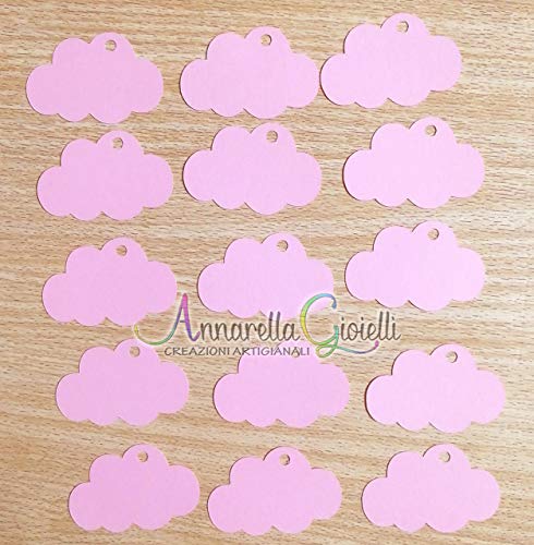 50 pezzi cartellini bimba Nuvola per Battesimo, Prima Comunione, Cresima,... - Ilgrandebazar