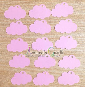 50 pezzi cartellini bimba Nuvola per Battesimo, Prima Comunione, Cresima,... - Ilgrandebazar