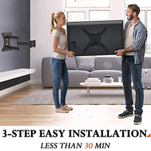 Carica l'immagine nel visualizzatore di Gallery, Eono by Amazon - Supporto TV da Parete Girevole 26"-55" / Braccio Singolo