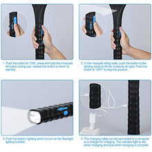 Carica l&#39;immagine nel visualizzatore di Gallery, Racchetta Zanzare Elettrica Ricaricabile 2 in 1, Swatter Insetti Elettrico...