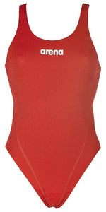 Arena Solid Swim Tech Costume da bagno, Donna, Rosso/Bianco, 48 - Ilgrandebazar