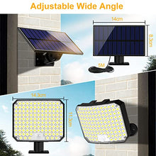 Carica l&#39;immagine nel visualizzatore di Gallery, RISEMART Lampada solare per esterni, 118 LED Luce Solare Led Esterno con Sensore di Movimento Luci Solari da Esterno con Telecomando, 3Modes, IP65 Impermeabile, cavo da 5m Giardino Garage [1 Pezzi ]