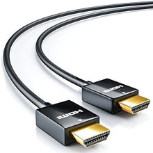Carica l'immagine nel visualizzatore di Gallery, deleyCON 0,5m Cavo HDMI SLIM ad Alta Velocità con Ethernet 0,5 metri, Nero