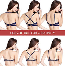 Carica l'immagine nel visualizzatore di Gallery, ZUKULIFE Donna Pizzo Push Up Regolazione Reggiseno Sets 4D, Nero