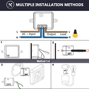 LoraTap Interruttore WiFi Alexa, Intelligente Telecomando Senza...