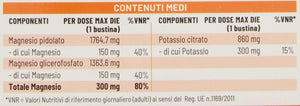 Equilibra Integratori Alimentari, Potassio e Magnesio, Integratore Magnesio e Potassio Formula Concentrata per Reintegro Sali Minerali, con Succo di Arancia Disidratato, Senza Glutine, 20 Bustine Potassio & Magnesio 20 Bustine
