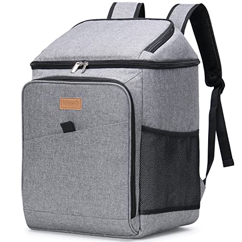Lifewit Borse Frigo Pranzo da 26L 34 Lattine, Borsa Termica Grande per Picnic a Prova di Perdite Portatile Morbida Cooler Box per Alimenti per Umo Donna per Outdoor/Picnic/Spiaggia/Campeggio, Grigio