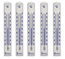 Carica l&#39;immagine nel visualizzatore di Gallery, Lantelme 4086 Set di 5 termometri analogici per Interno ed Esterno; in bianco - Ilgrandebazar