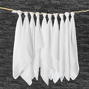 Mussola in Cotone Neonato - 10 pezzi - 80 x 80 cm - Qualità superiore -... - Ilgrandebazar