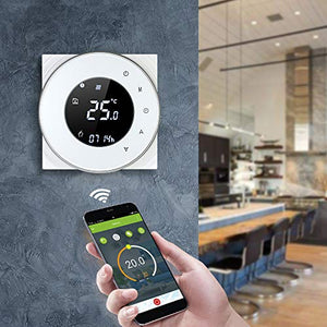 Decdeal Termostato Wi-Fi per Caldaia a Gas,Termostato GC, Bianca
