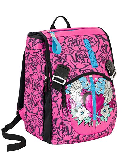 Zaino scuola SEVEN - LEFLEUR - Rosa - estensibile - 28 LT - elementari e...